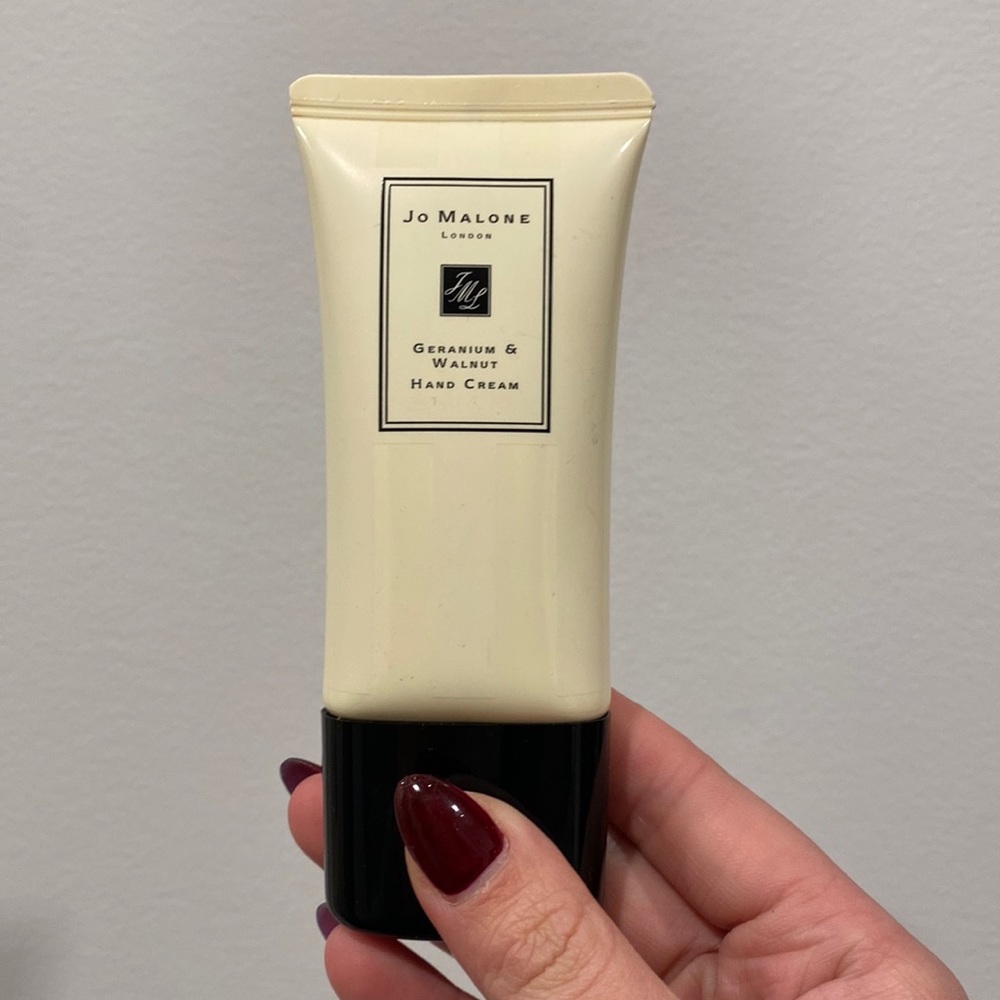 Jo Malone hand cream: geranium & walnut